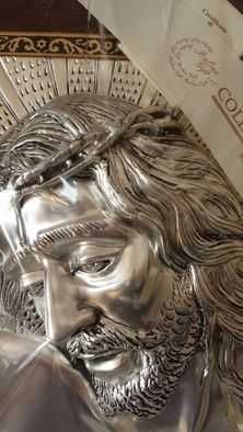 obraz posrebrzany  Jezus Chrystus prezent
