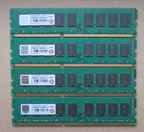 Память DDR3 16Gb PC12800 1600Mhz Transcend (8 4 2) AM3 FM2