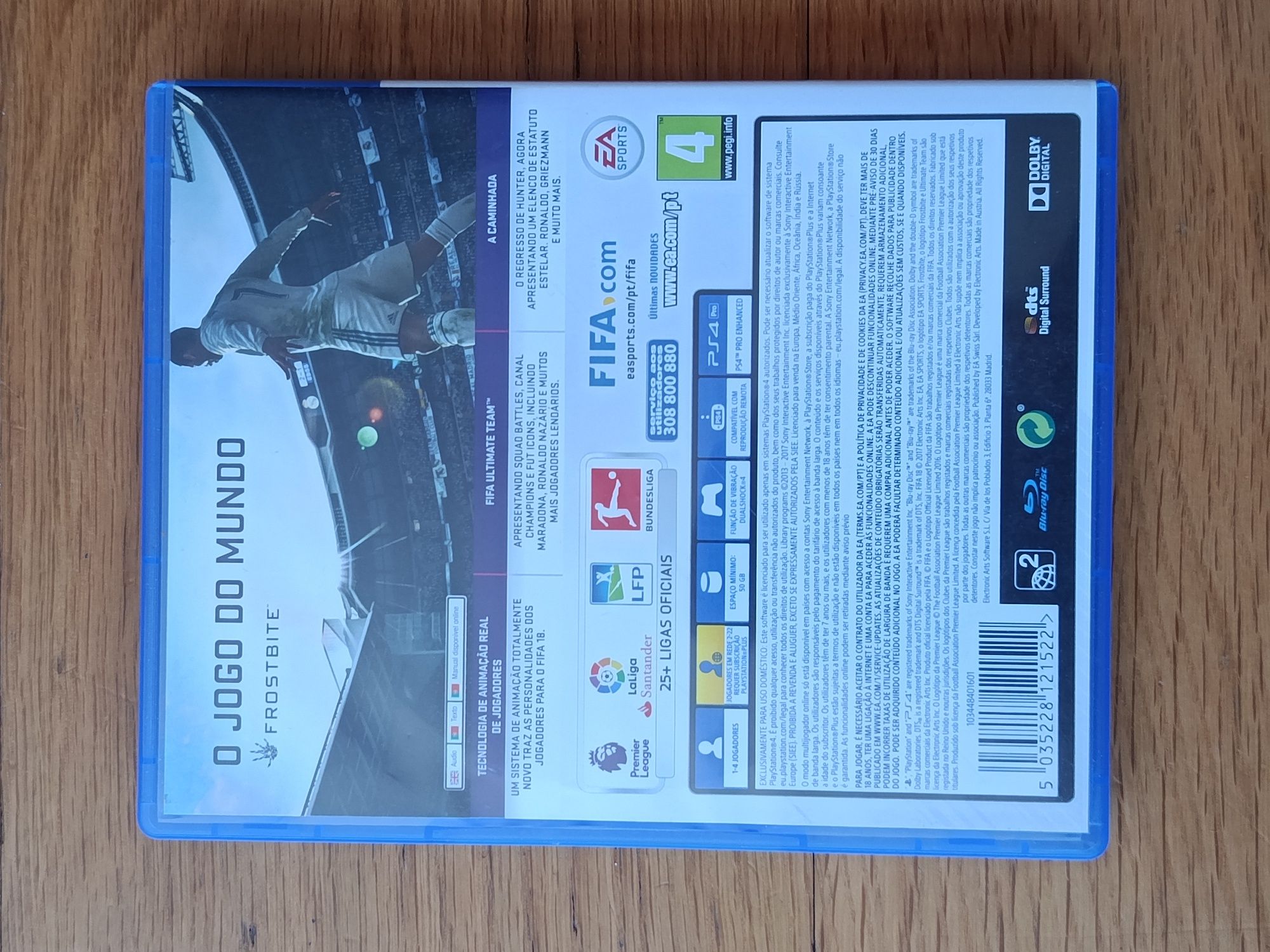 FIFA18 PS4 Como novo