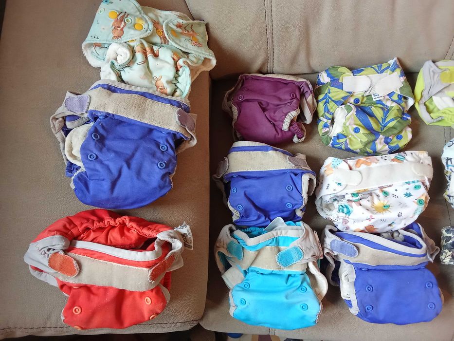 37 Fraldas reutilizáveis+3 fraldas de resguardo, 23 absorventes