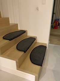 Chodniki na schody, dywany dywaniki schodowe 15sztuk jak nowe