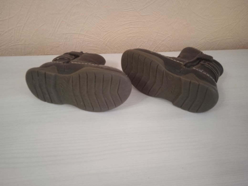Сапожки ботинки демисезонные кожаные стелька 16 см