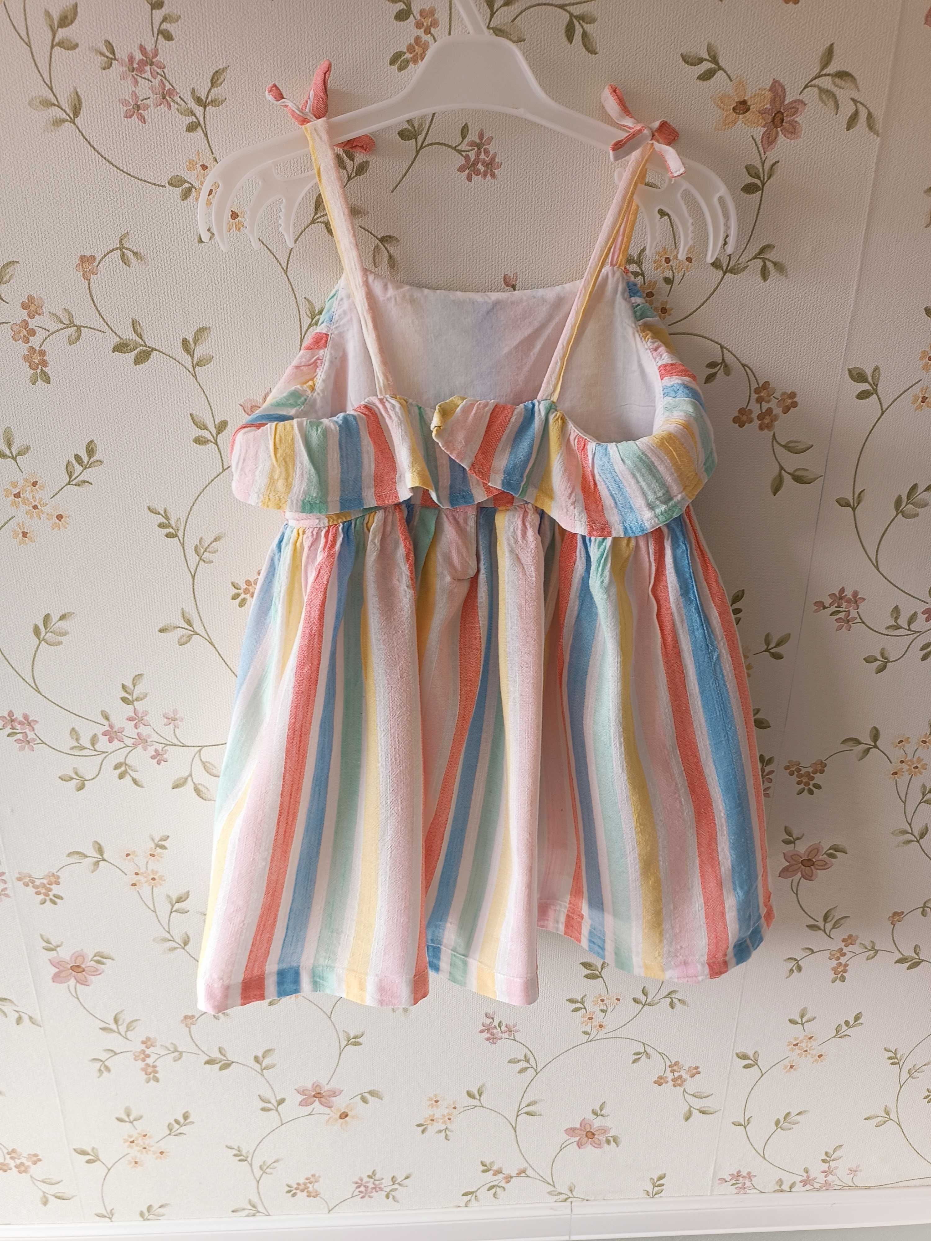 Little Me size 2T tk Maxx 92 cm sukienka paski kolorowa MIDI