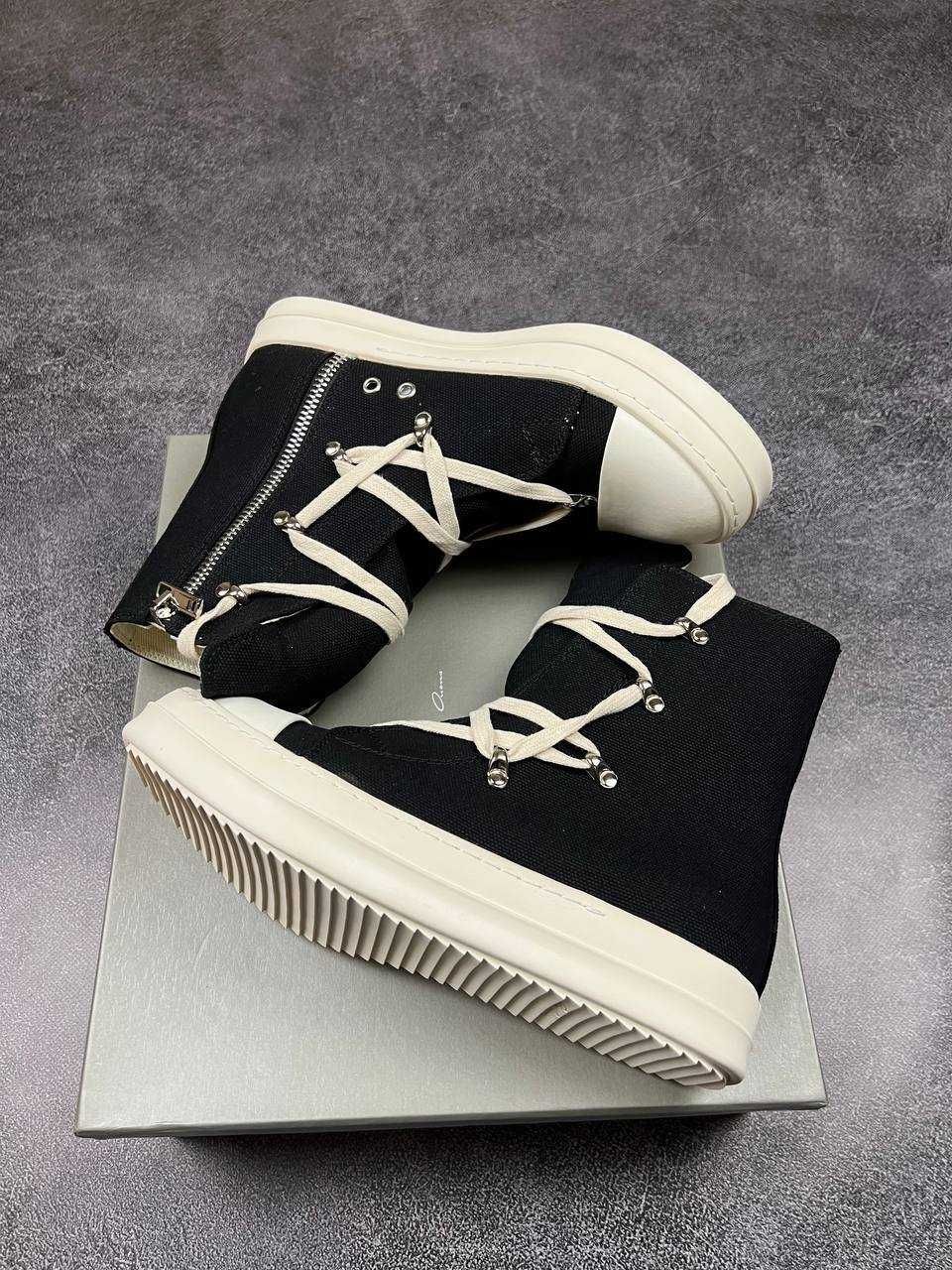 Rick Owens Hexagram Ramones Low Black White
