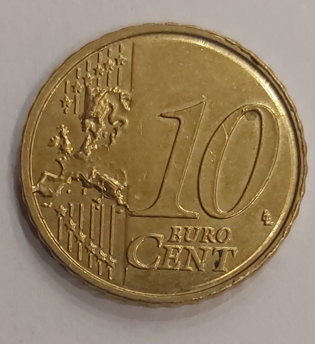 10 euro cent z 2011r z błędem meniczym