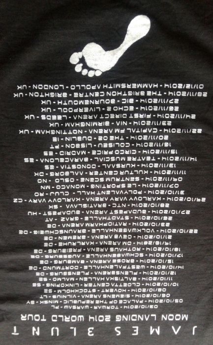 James Blunt T-shirt z trasy koncertowej Moon Landing 2014 World Tour