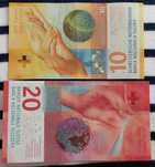 Купюри 10,20,50,100,200 франків Швейцарії Боны Швейцарские франки CHF