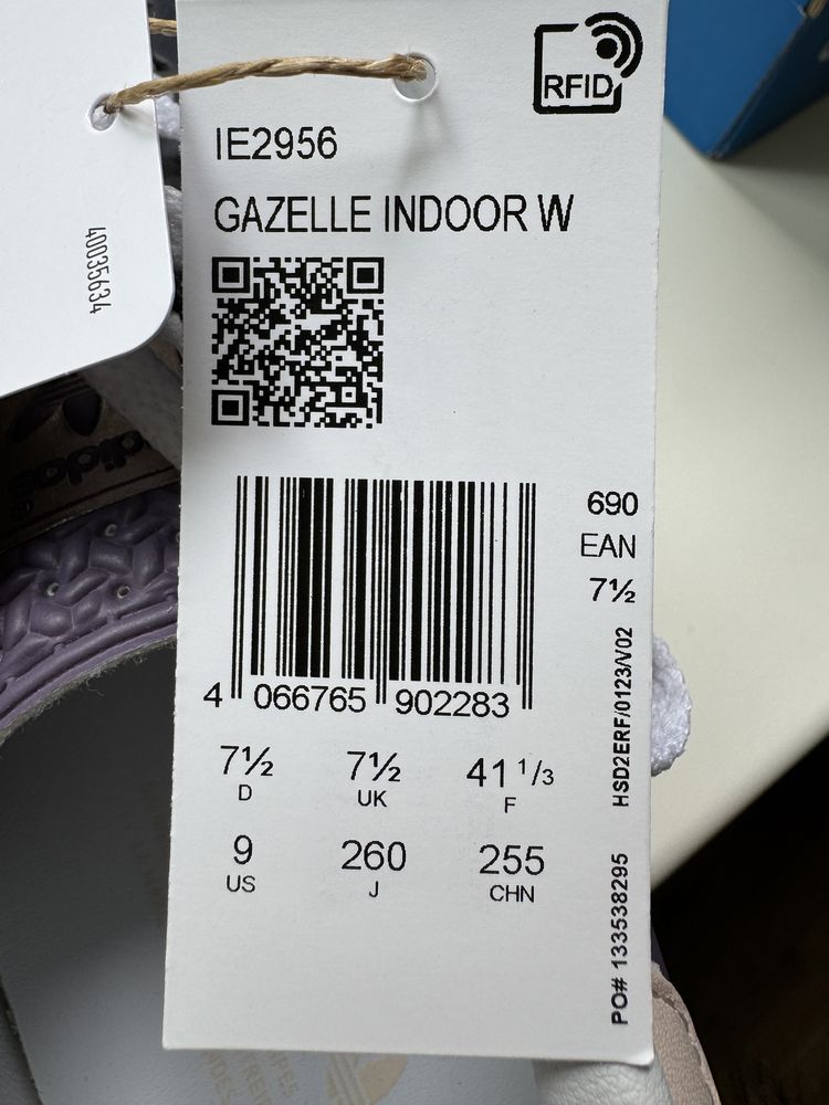 Шкіряні кросівки adidas Originals Gazelle (газелі) Indoor W фіолетові