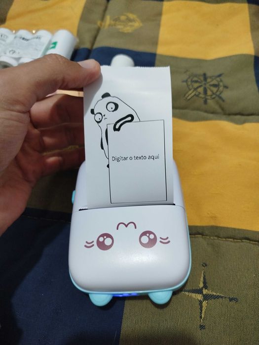 Mini Impressora Térmica Portátil com 13 Rolos (Não precisa Tinteiro)