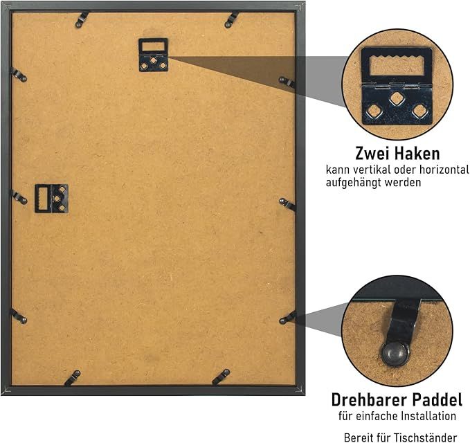 Duża Ramka Na Zdjęcia 30x40cm Drewno MDF Czarna