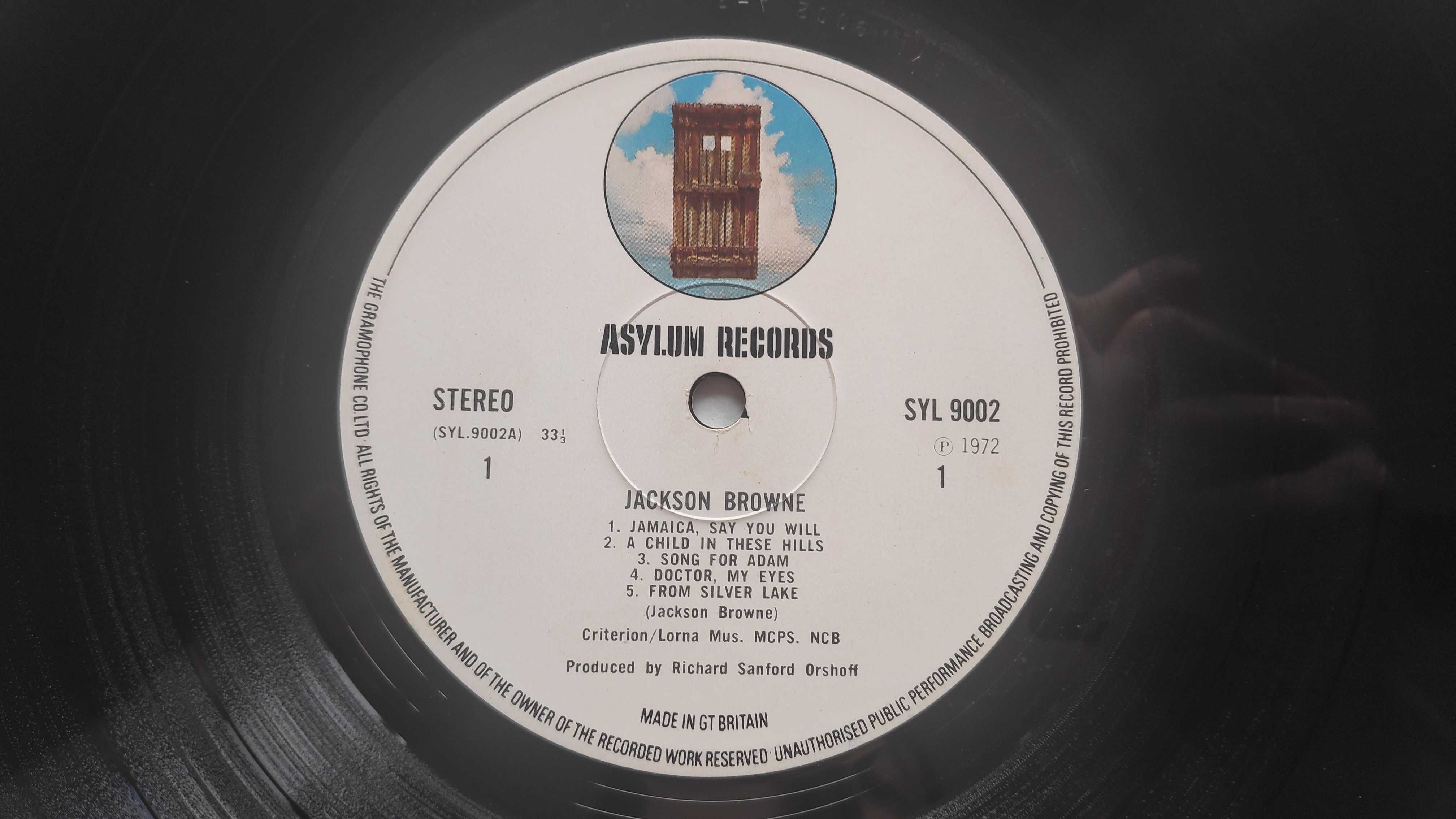 Jackson Browne - Jackson Browne LP (1972, Asylum) wyd. angielskie