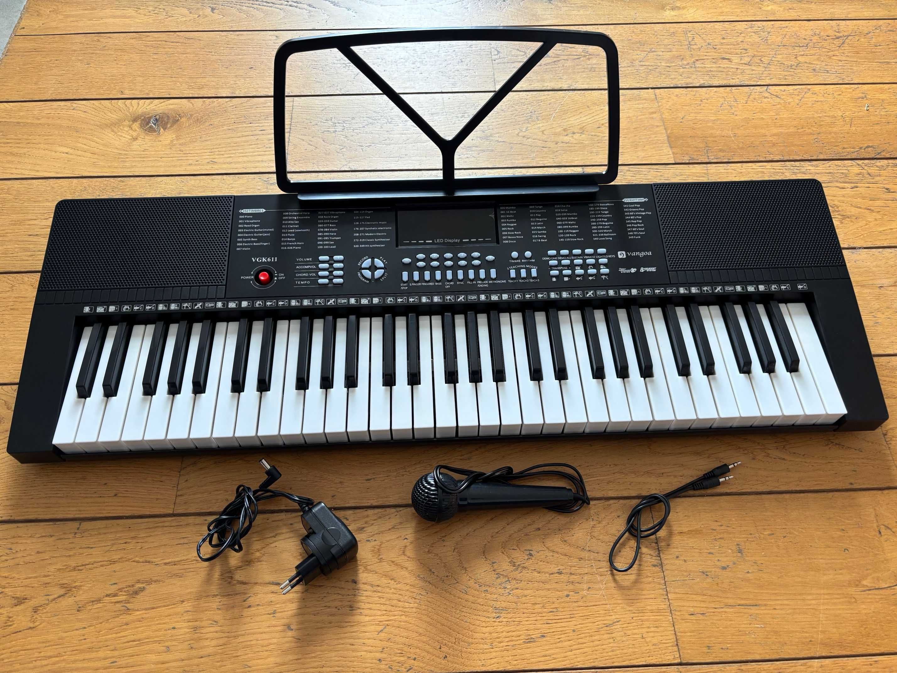 Vangoa VGK611 pianino klawiatura czarna-61 mini przycisków