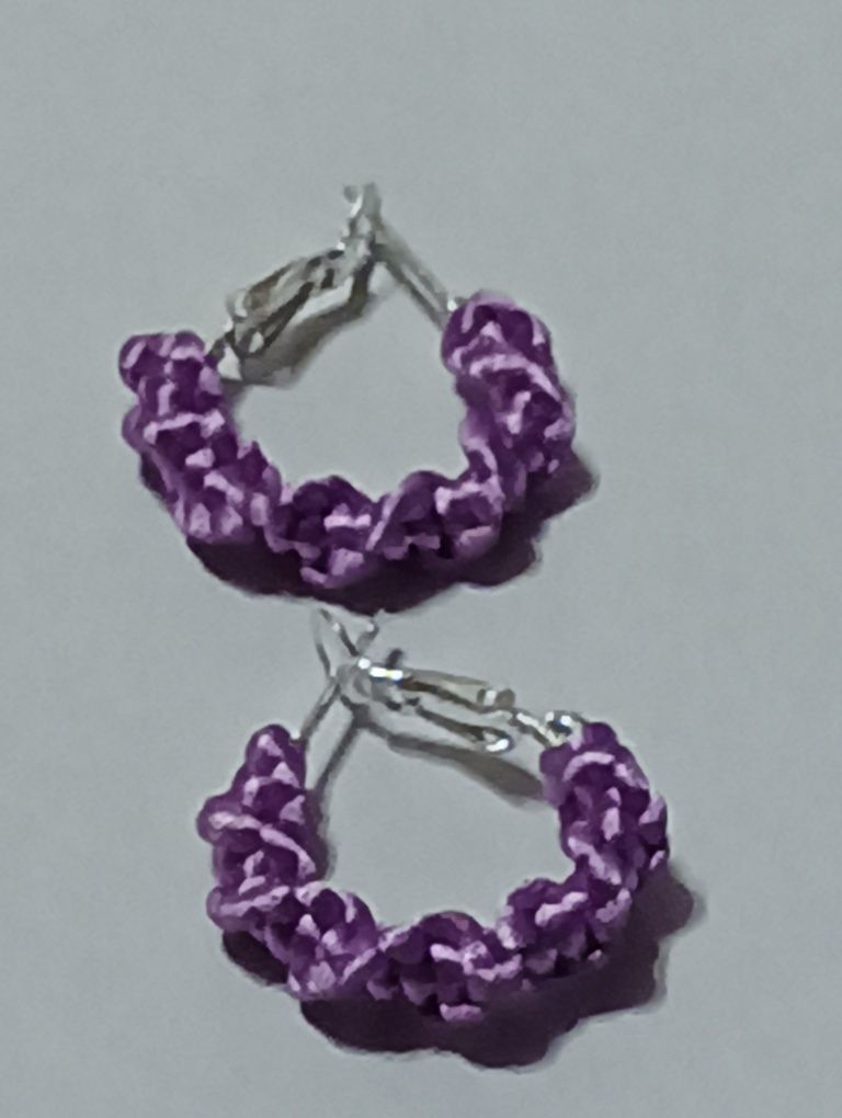 Argolas em macramé