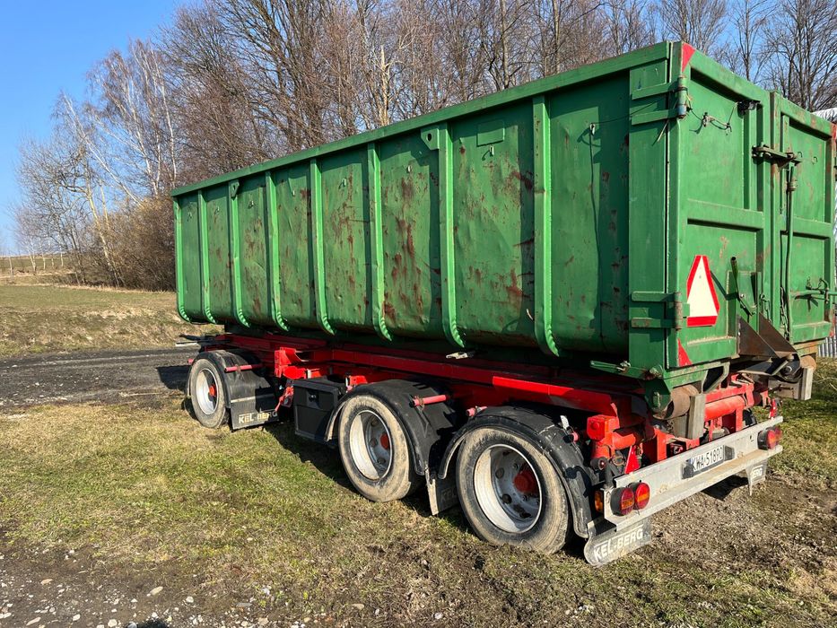 Przyczepa wywrotka 3 osiowa 24t dmc kontener skorupowa zamiana