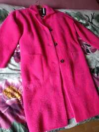 Długi ,nowy płaszcz z alpaki  Monnari. kolor różowy- magenta