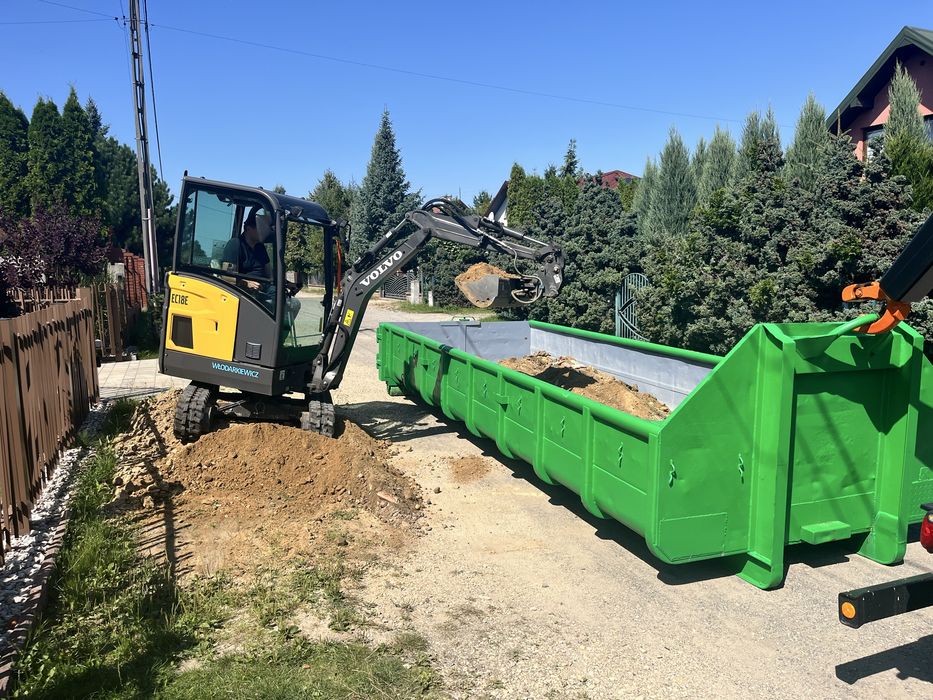 Kontener na gruz • Transport • Rozbiórki • Wykopy • Hakowiec