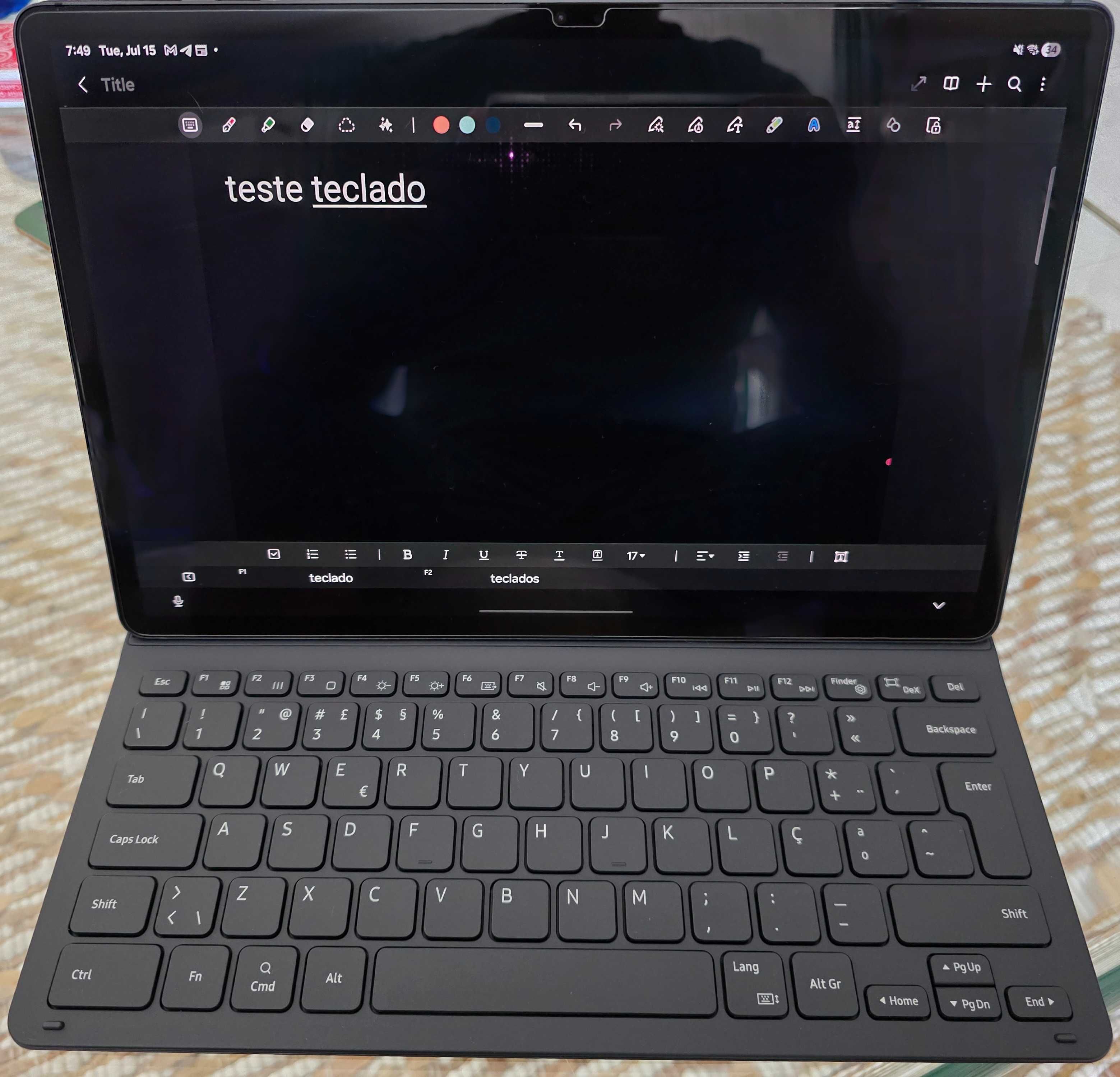 Tablet Galaxy Tab S9+ 12gb/256gb Wi-Fi Preto + Capas
