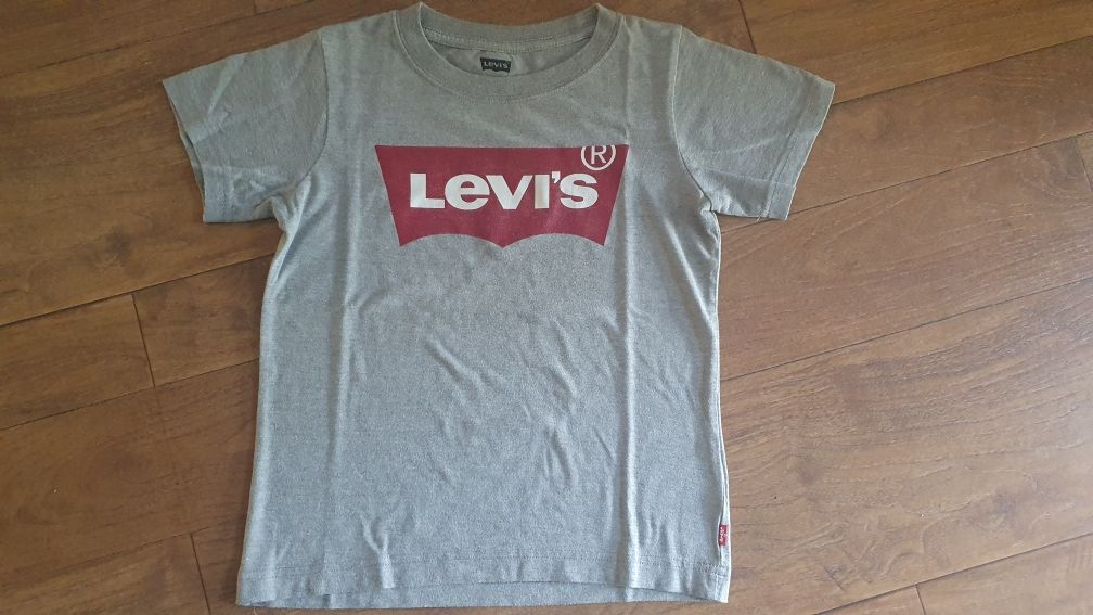 Levis T-shirt koszulka szara z logo 8l 128cm