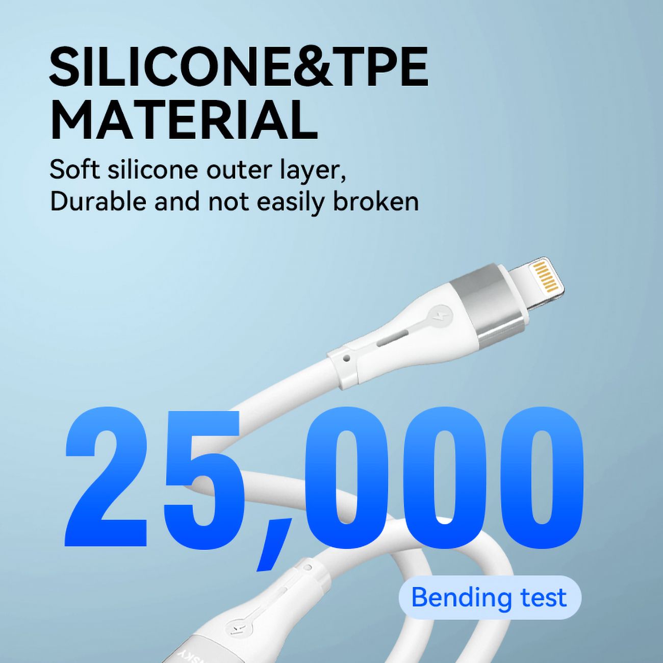 kabel przewód do iphone usb-c - lightning pd 27w 2m biały