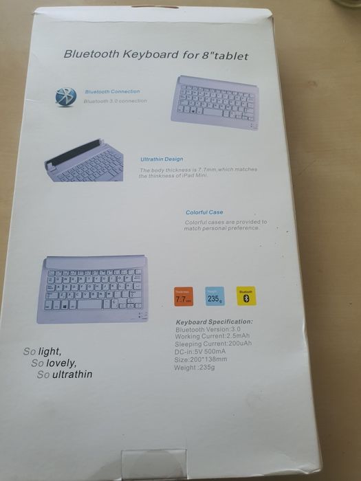 Telado bluetouth universal 8 novo em caixa