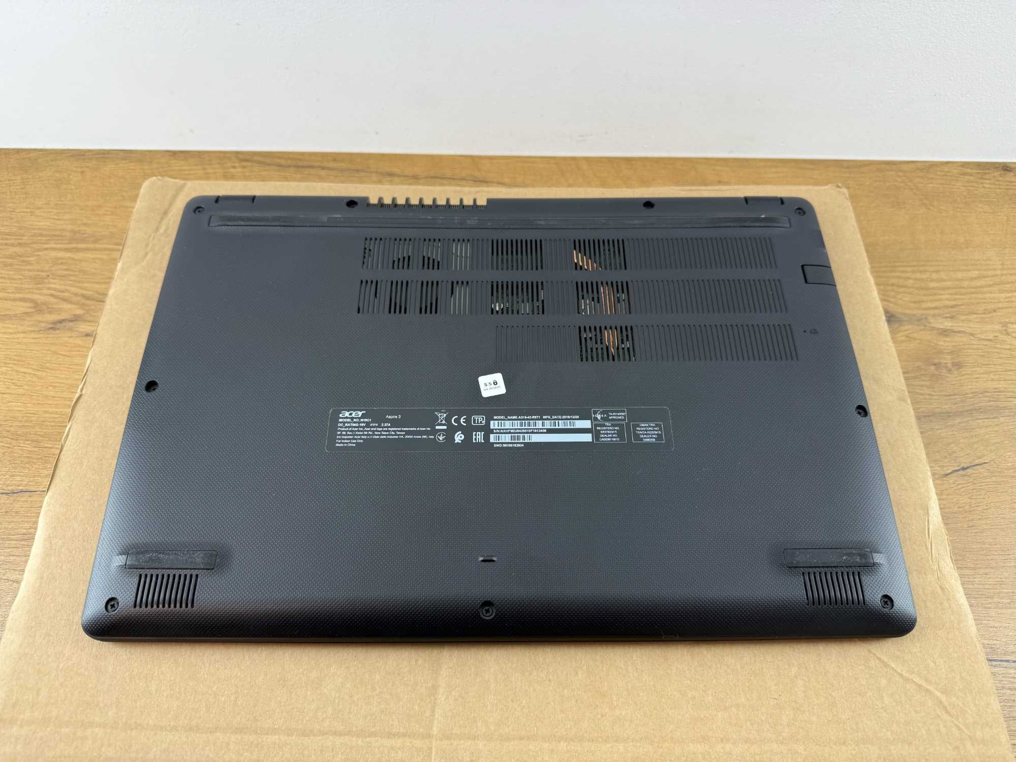 1333 Laptop ACER 15" AMD RYZEN 3- 3.50GHZ, AMD RADEON, 8GB RAM, SSD M2