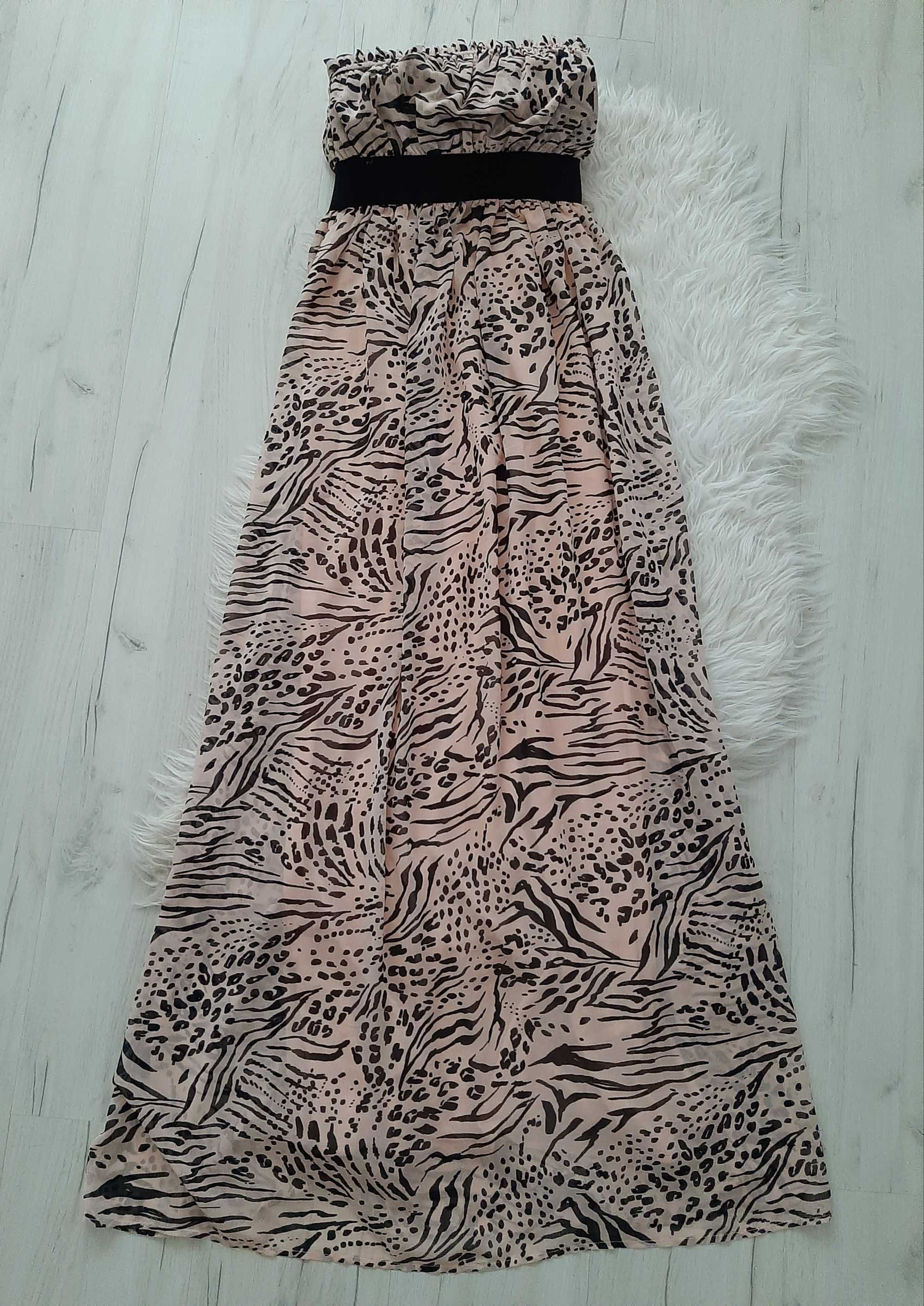 Piękna długa sukienka H&M S 36