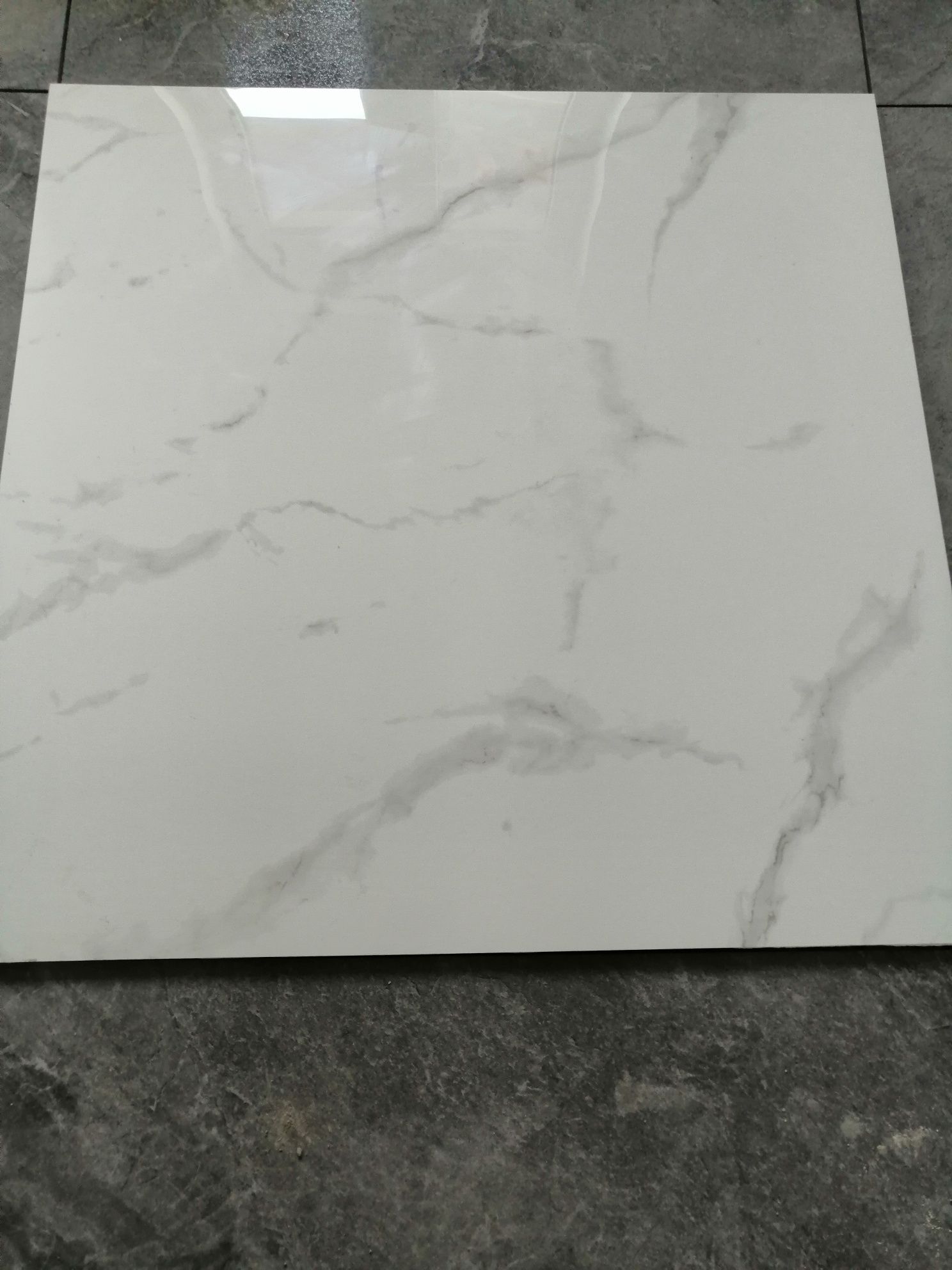 Gres szkliwiony Calacatta Silver 60 X 60 płytki/marmur/podłoga/ściana