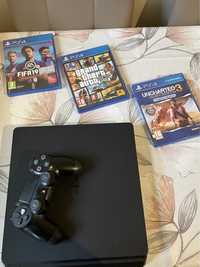 Ps4 + comando e jogos