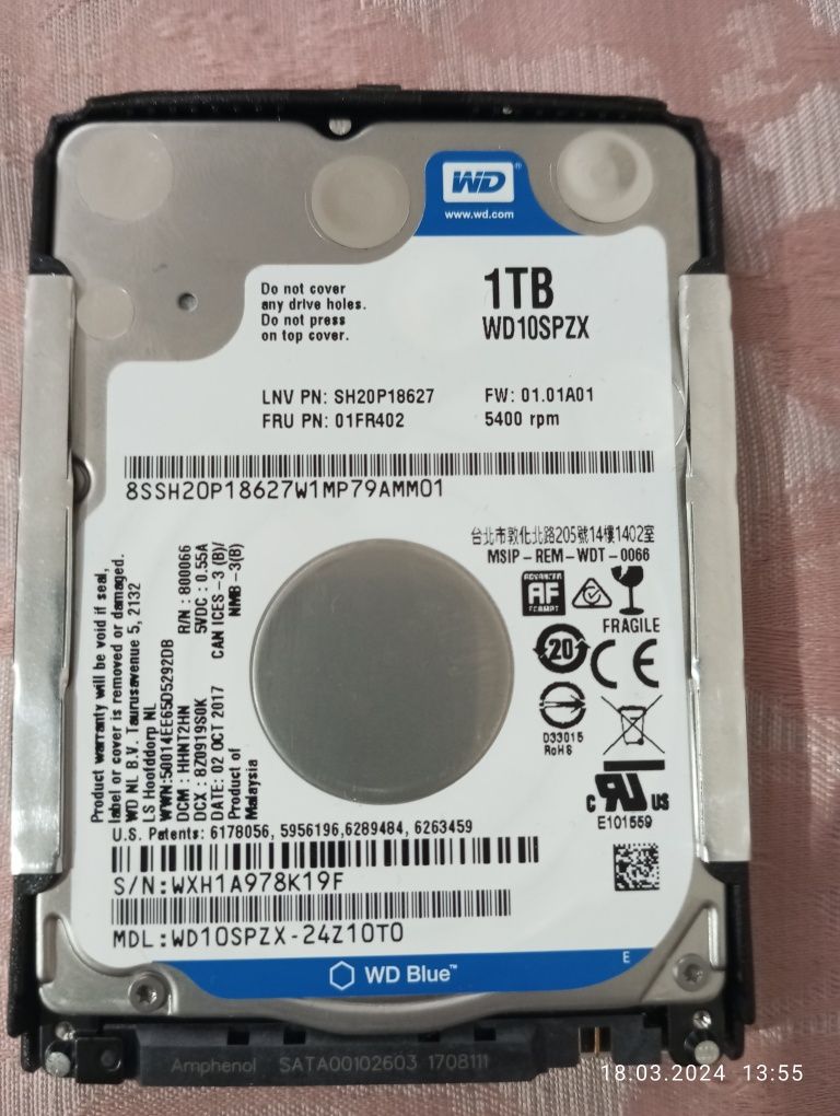 Хард 1tb wd10spzx