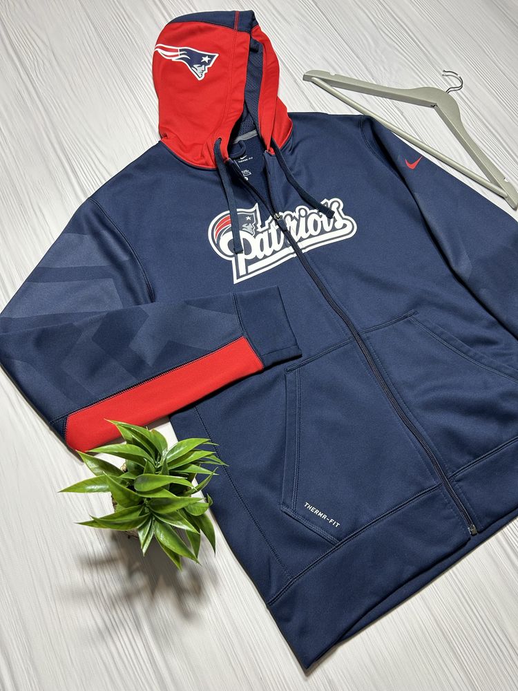 Nike NFL Patriots шикарне зіп худі з гарним дизайном Оригінал!