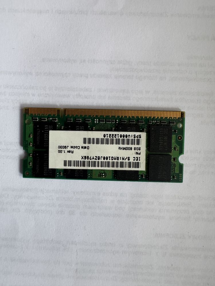 Samsung DDR2 2GB RAM PC2-6400S - M470T5663QZ3-CF7 do laptopa