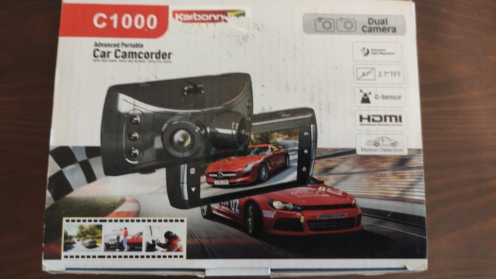 Автомобільний відеореєстратор Carbonn C1000 дві камери 1080р кут 180гр