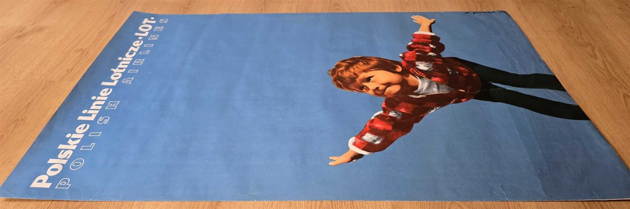 Plakat LOT Tomasz Rumiński ORYGINAŁ 1965 RARE plakat turystyczny