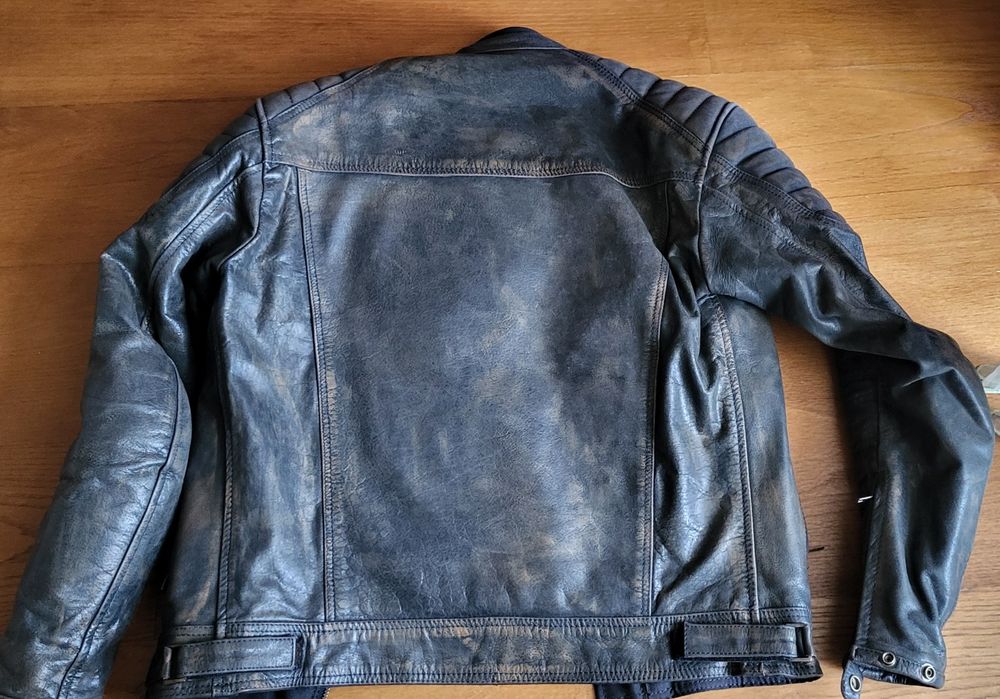 Blusão motard pele