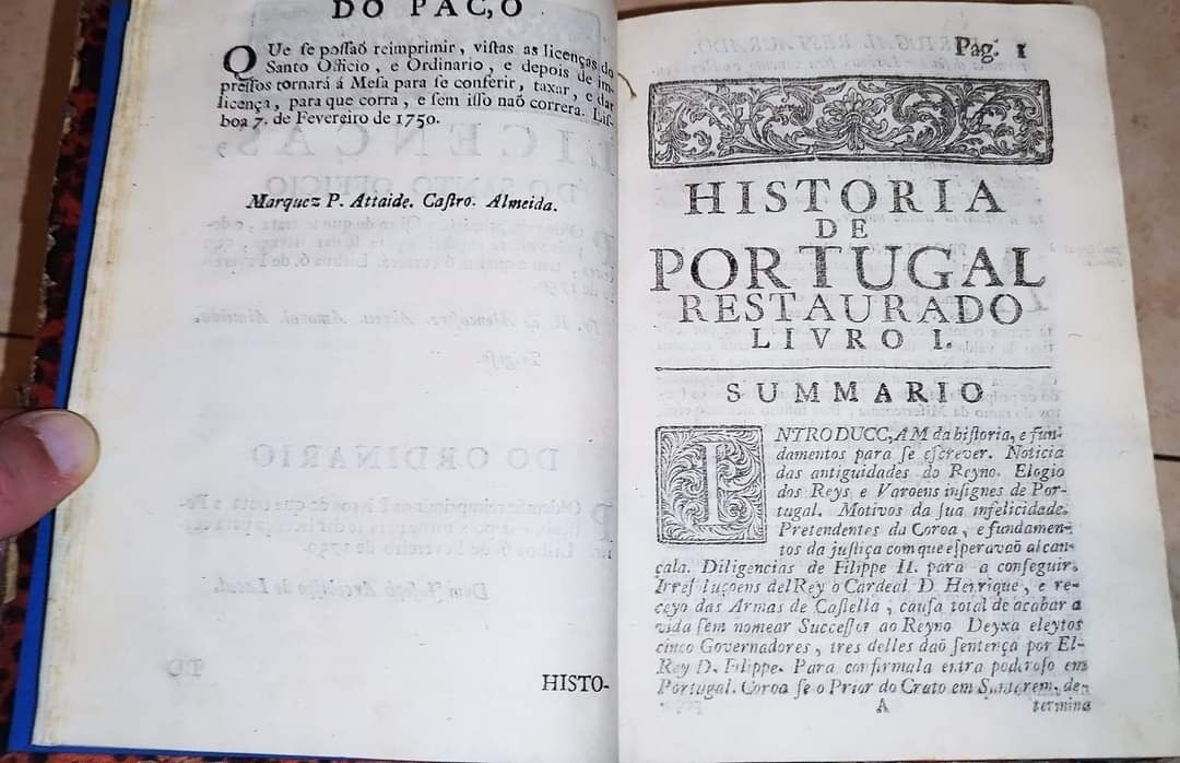 MENEZES. (Dom Luiz de) História de Portugal Restaurado , obra de 1751