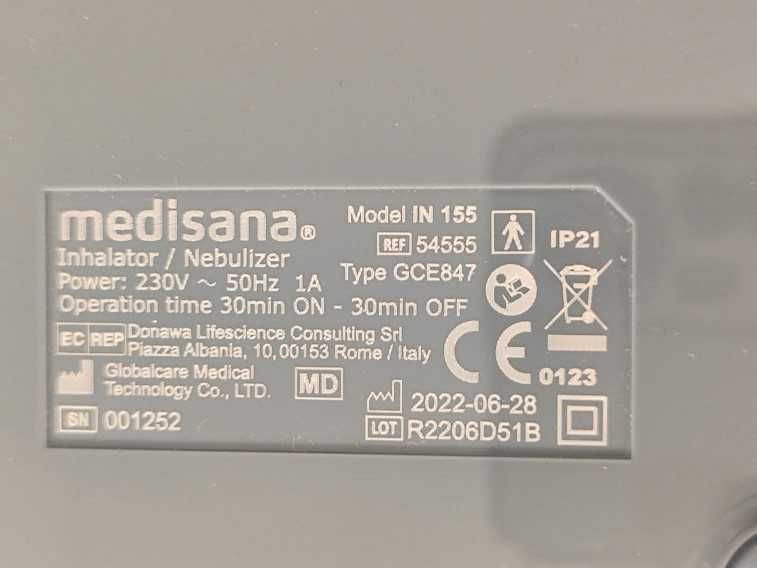 medisana IN 155 NEBULIZATOR Inhalator Sieciowy kompresowy