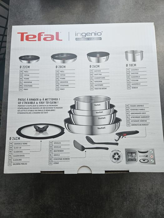 Zestaw Tefal Ingenio Emotion patelnie garnek 8 elementów indukcja NOWY