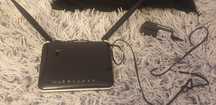 Router D-Link DWR-116 i kabel ethernet i mikrofon