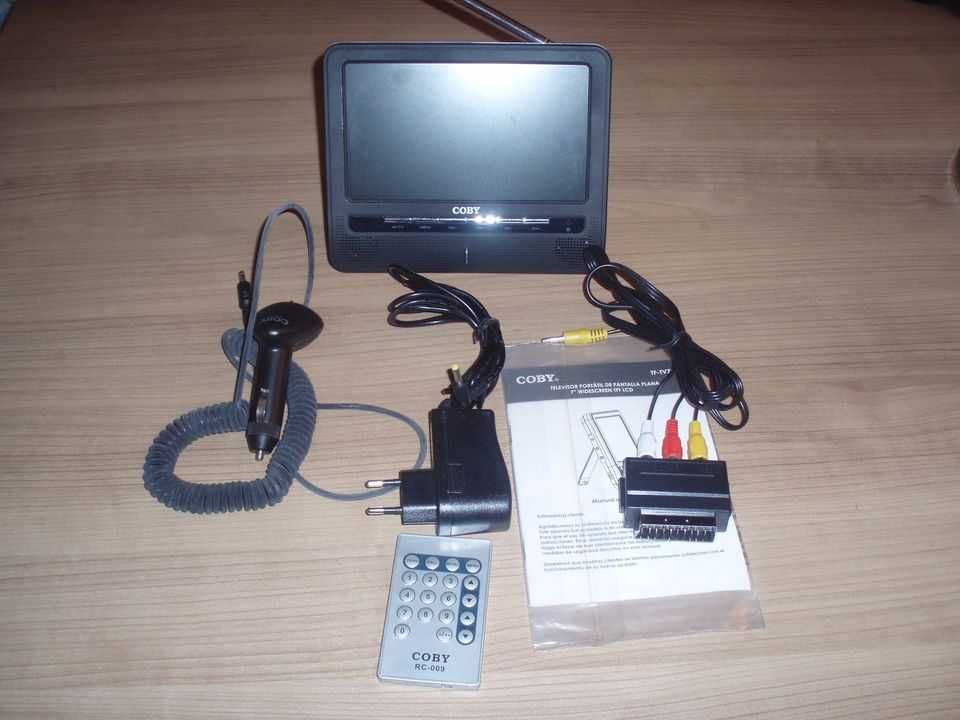 tv lcd widescreen tft portátil 7 coby