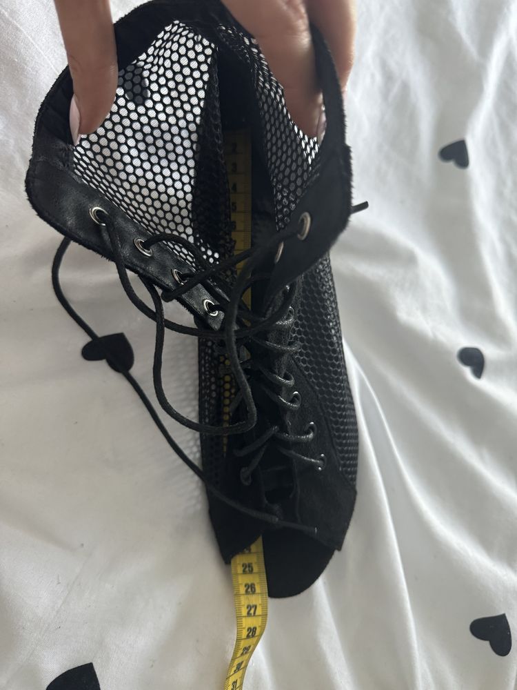 Botki sznurowane buty do tanca high heels rozm 39 obcas7