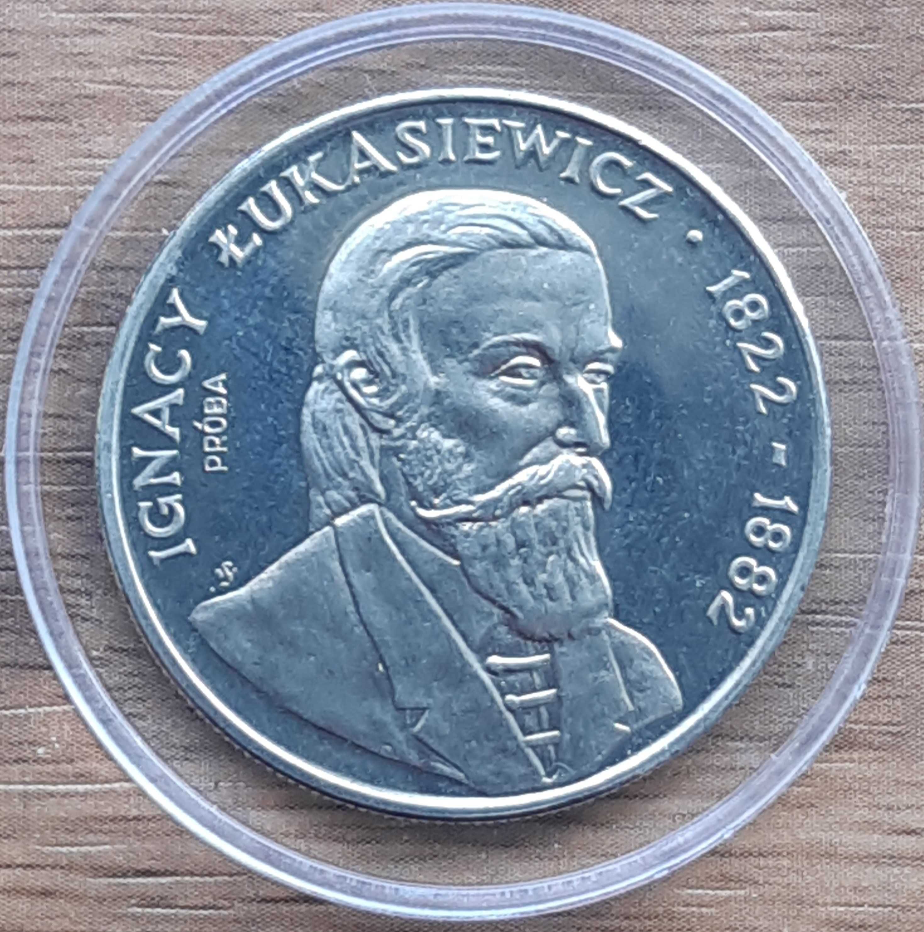 Moneta kolekcjonerska 50 zł 1983 „Ignacy Łukasiewicz" próba nikiel