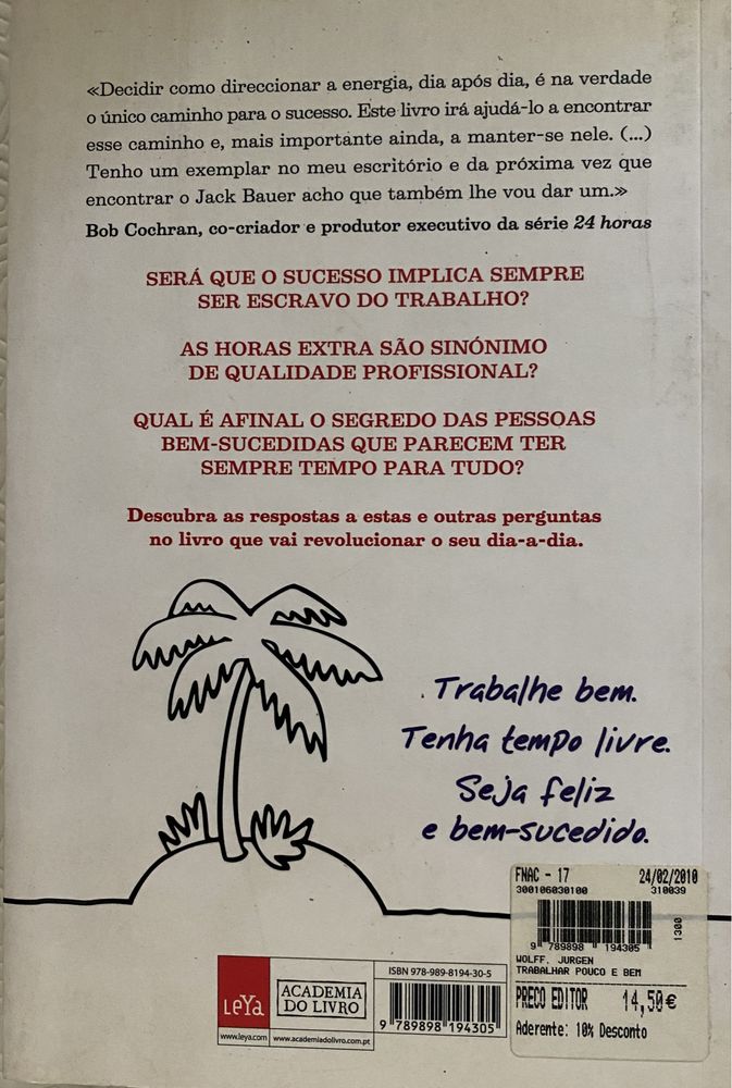 Livro “Trabalhar pouco e bem”