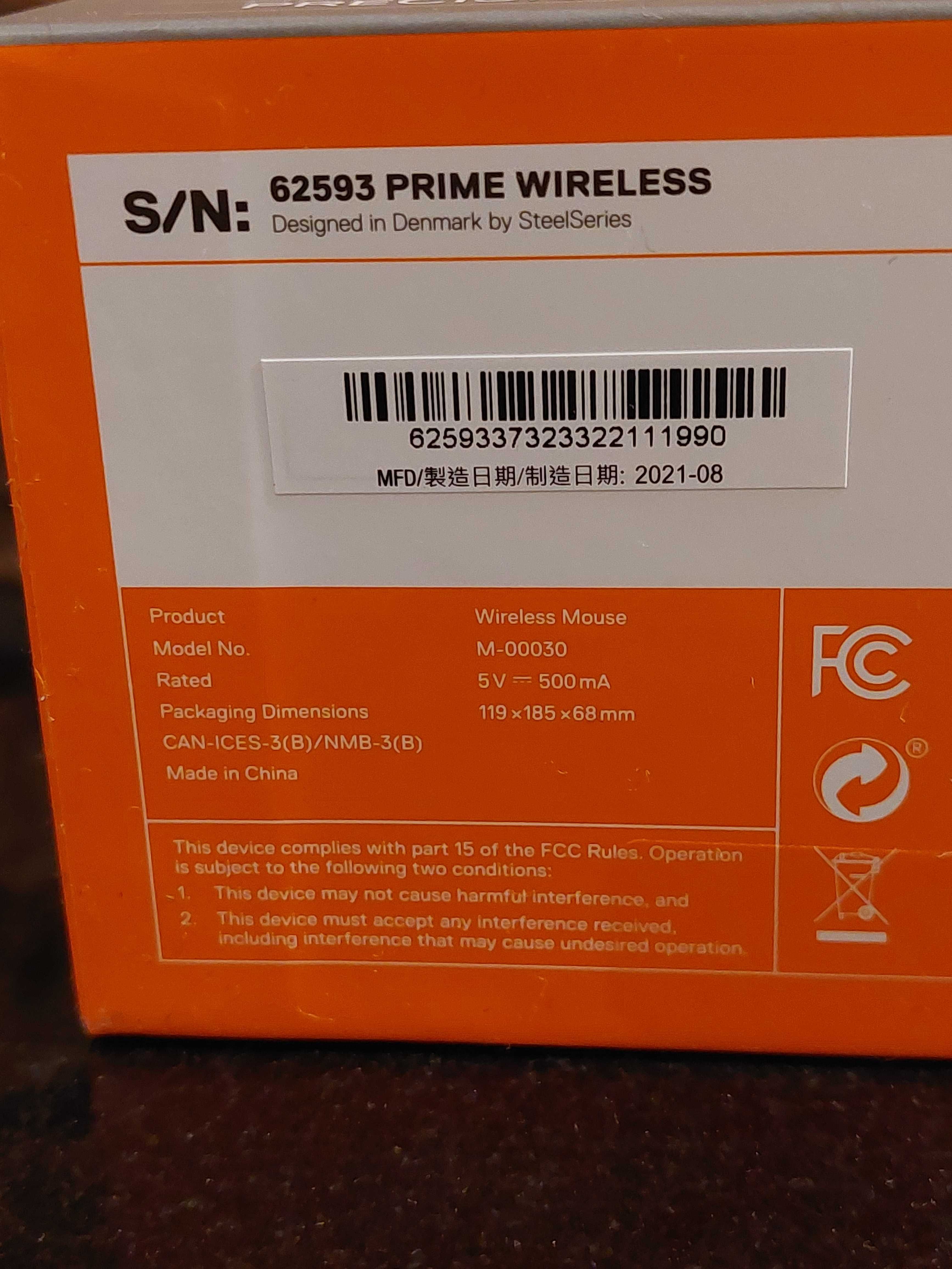 Myszka Mysz bezprzewodow Gaming SteelSeries Prime Wireless M00030 NOWA