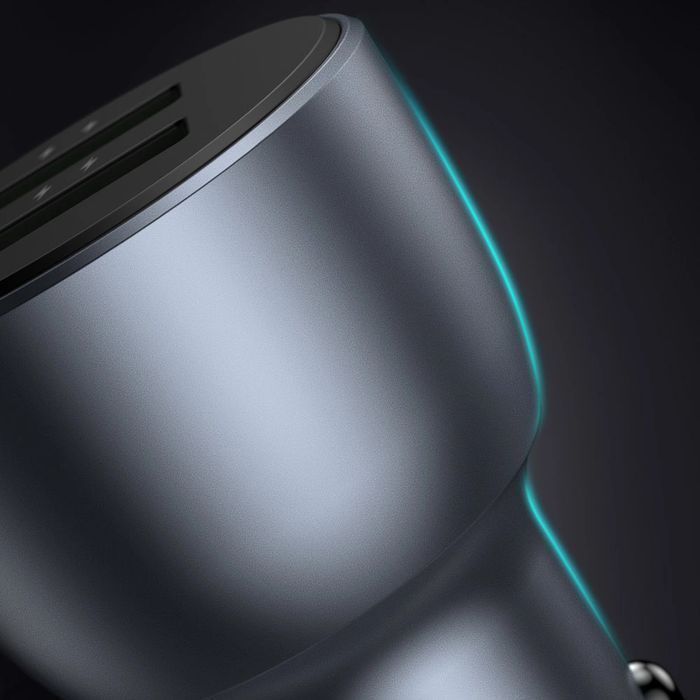 Ugreen ładowarka samochodowa 2x USB 36W Quick Charge SCP FCP AFC szary