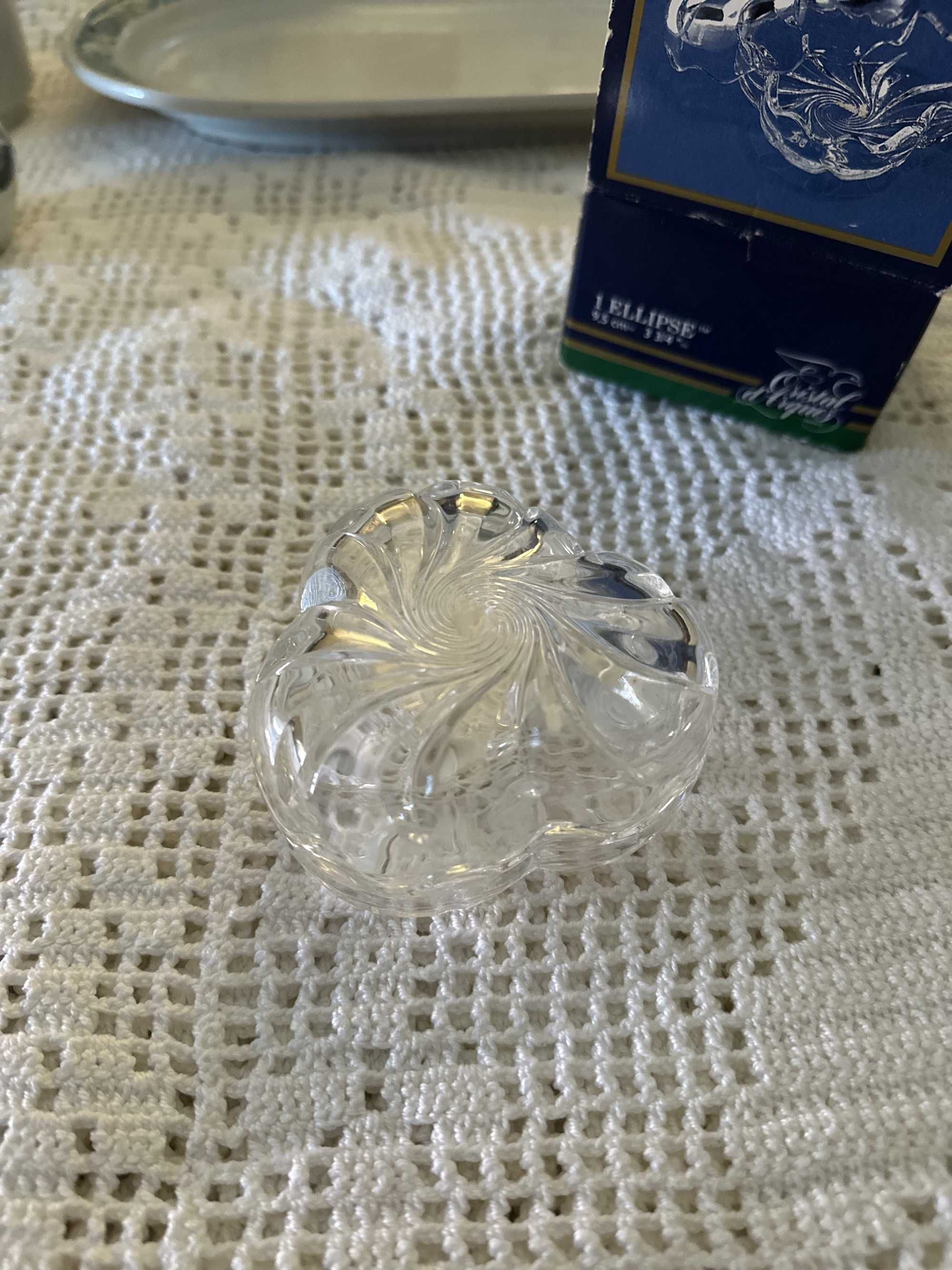 Caixa de joias em cristal – Cristal d’Arques (França) – NOVA