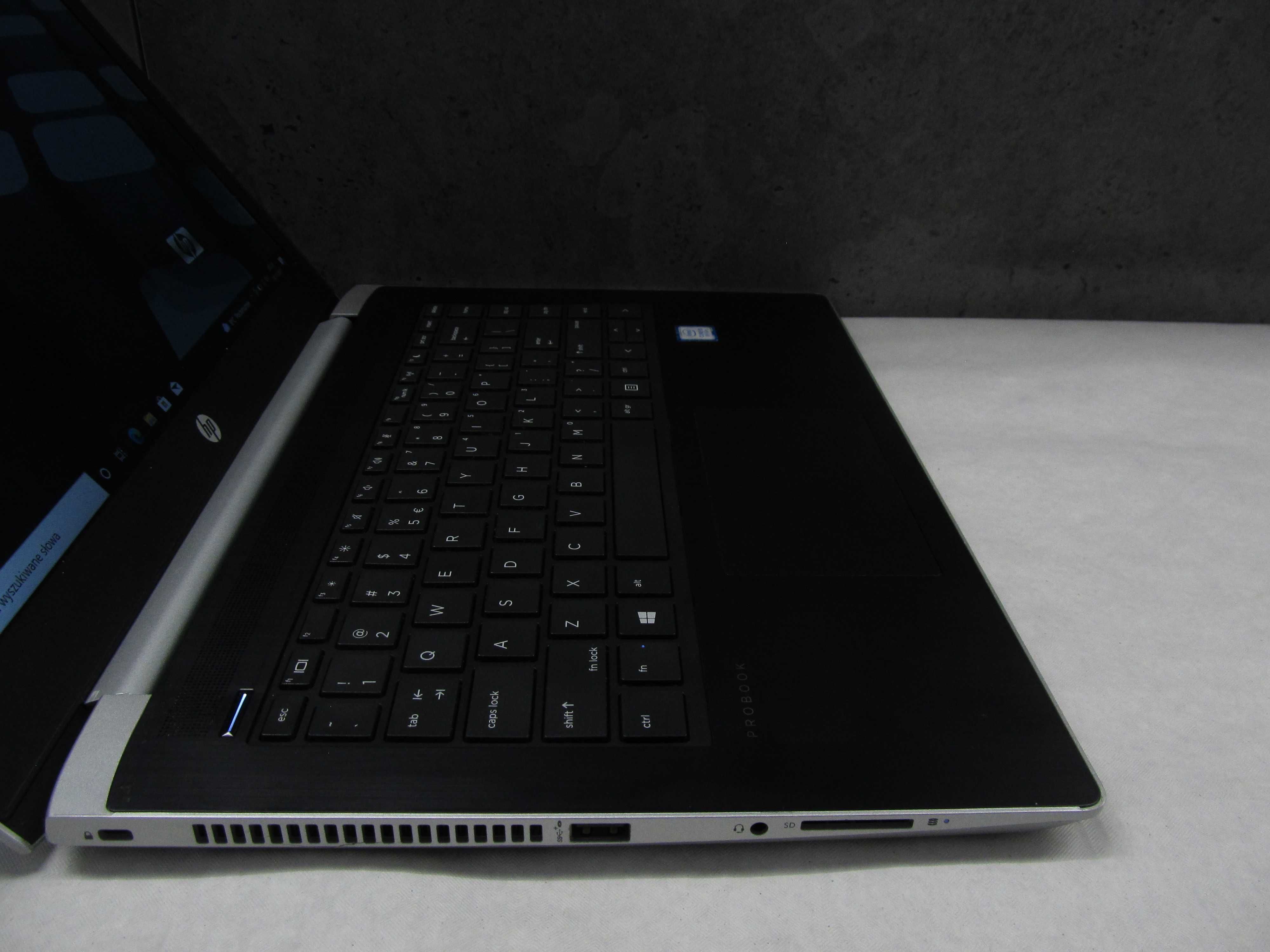 Cienki Laptop HP ProBook 440 G5 i5 8250U 8GB dysk 500 + 128SSD  FHD