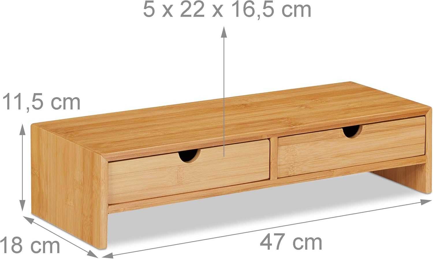 Relaxdays Stojak na monitor z bambusa
