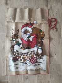 Akcesoria świąteczne, worek na prezenty od Świętego Mikołaja