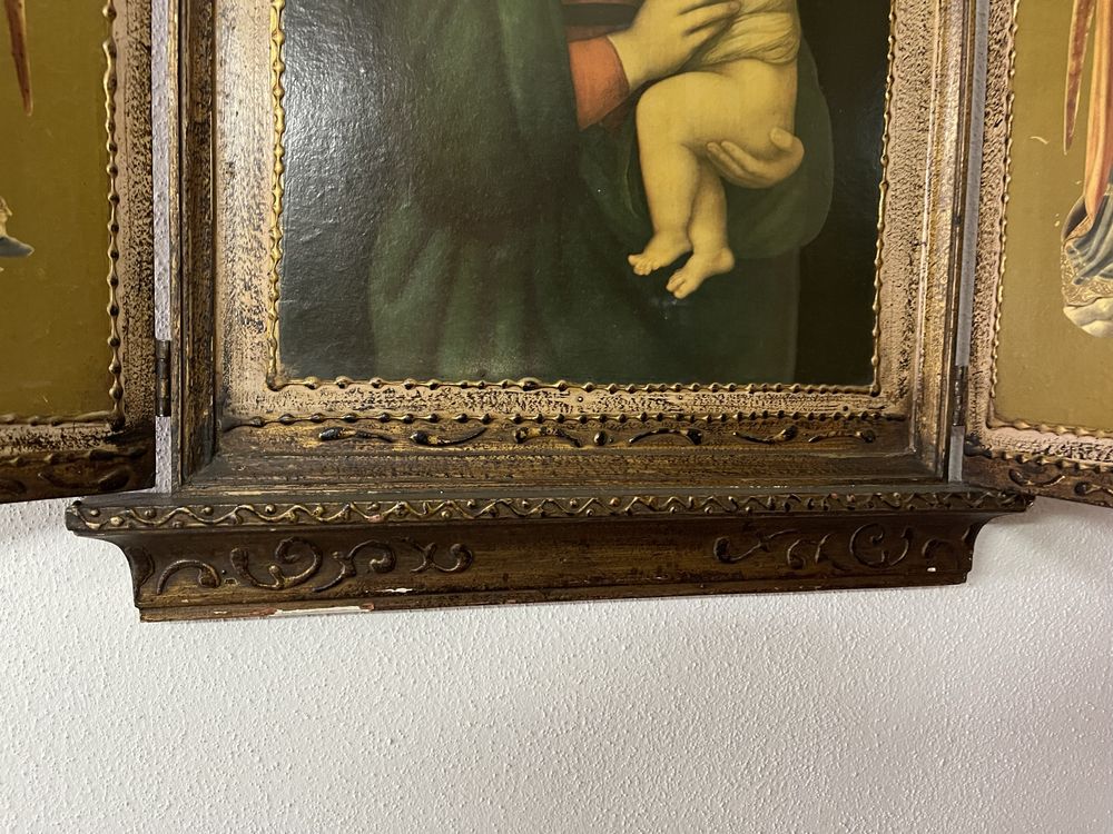 Quadro de arte religiosa triptico