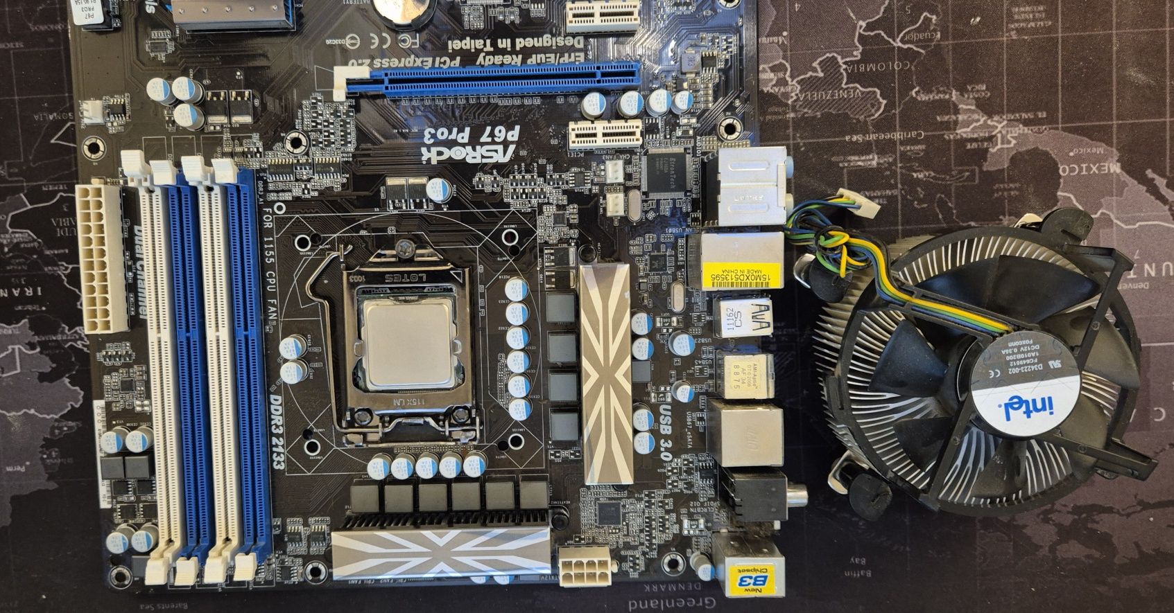 Intel i7-2600 z chłodzeniem i płytą główną ASRock p67 pro3